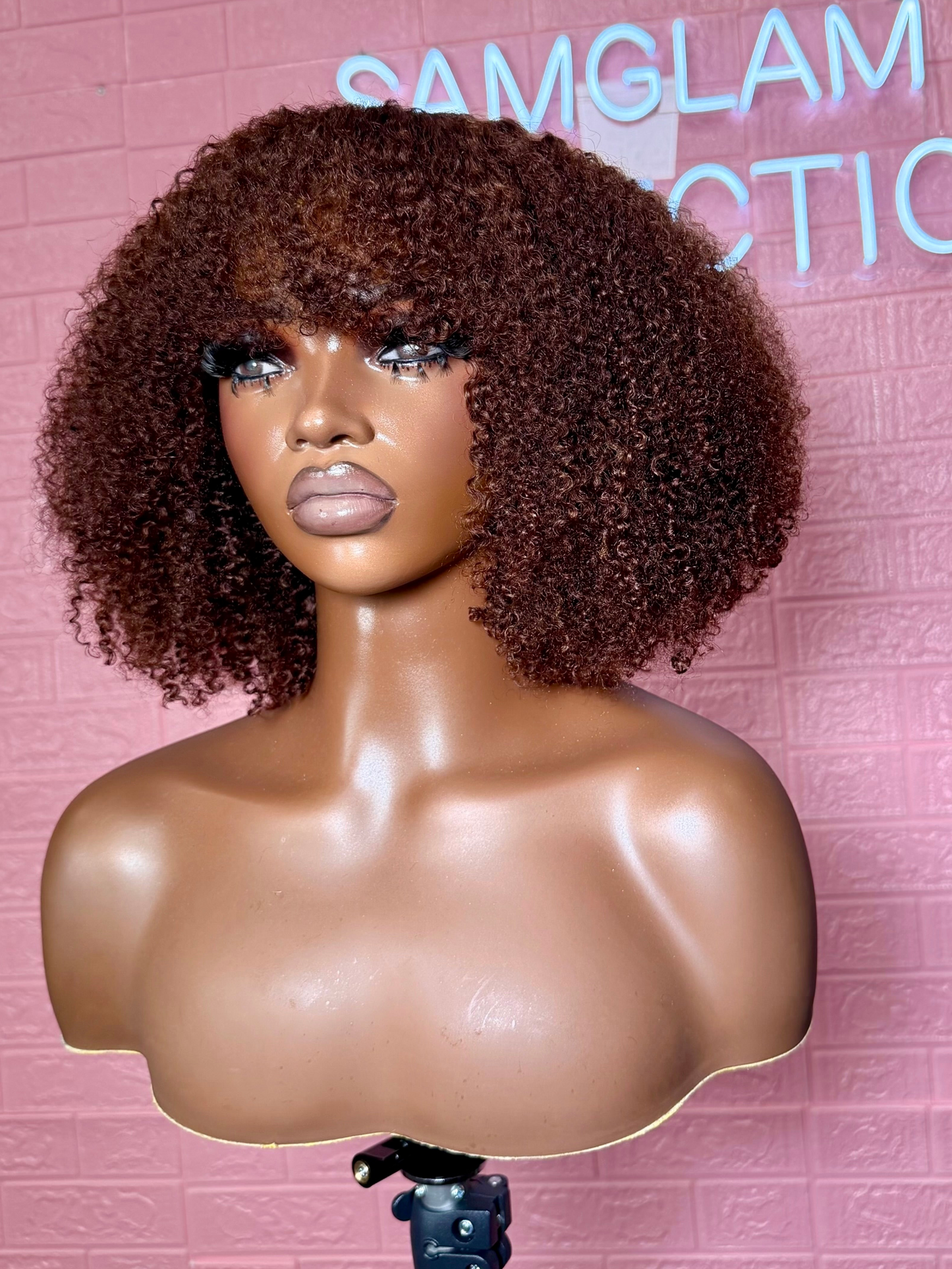 Naomi Light brown bang wig